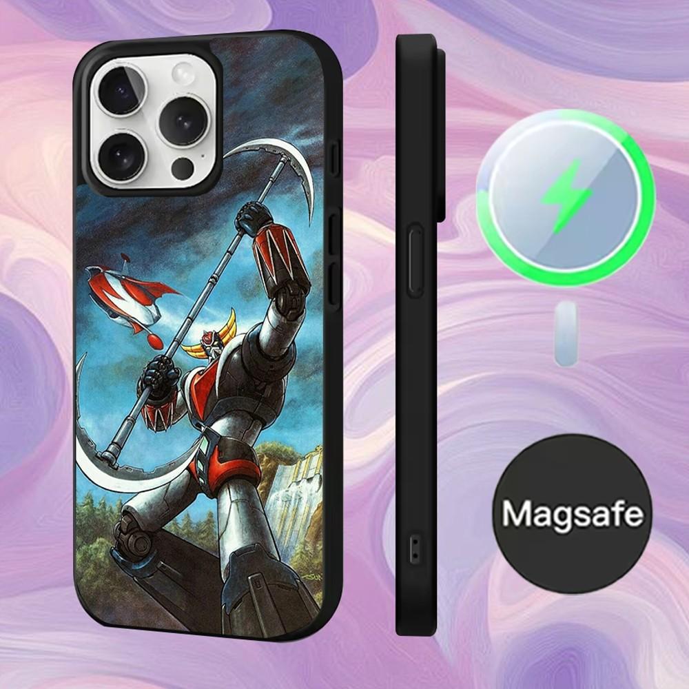UFO Robot Goldorak Phone Case For iPhone 16,15,14,13,12,11,Pro,Max,Plus,Mini,Magsafe,Magnetic Wireless Charging Case