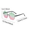 1/6 Pcs Rimless Cute Kids Sunglasses  New Fruit Shaped Decor Shades for Children Ins Trendy Gradient Multi-color Sun Glasses