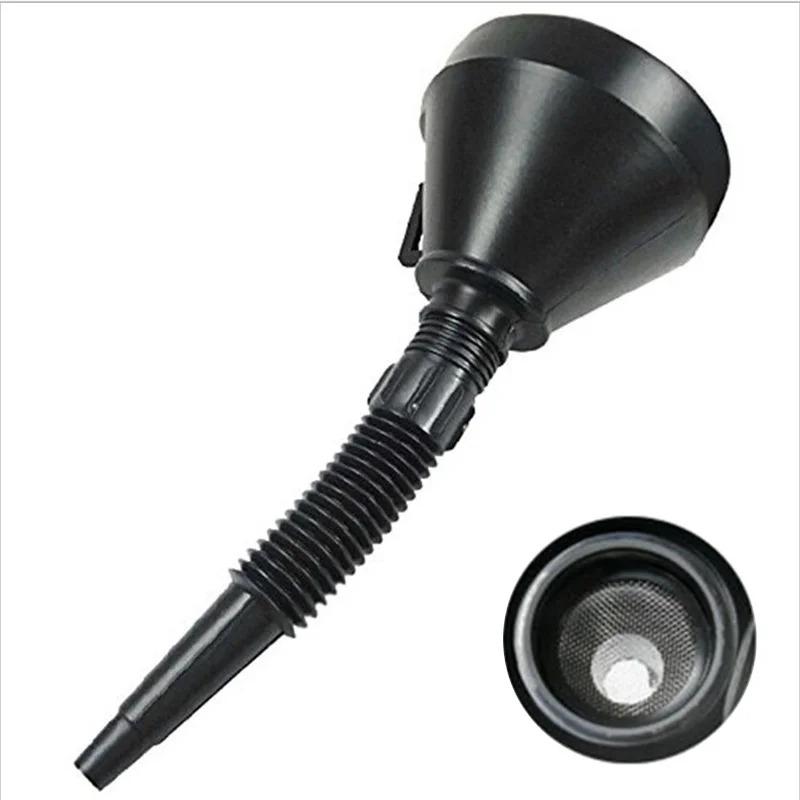 Flexible Refueling Long Funnel with Filter Mesh Car Motorcycle Removable Oil Fuel Filter Funnels Gasoline Oil Refueling Tools
