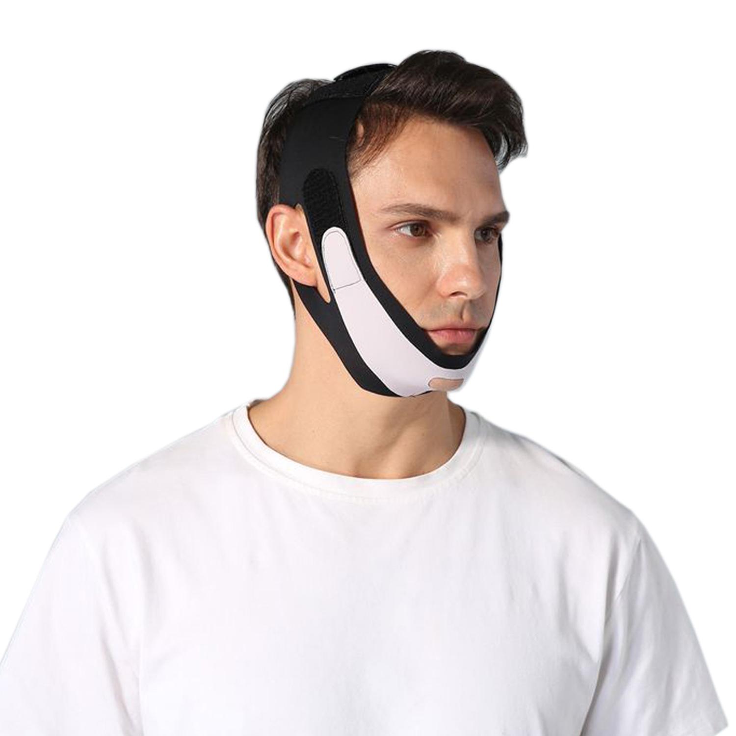 

Double Chin Mask, Far Infrared Chin Strap V Line Face Chin Lifting Strap, Jaw Exerciser for Men
