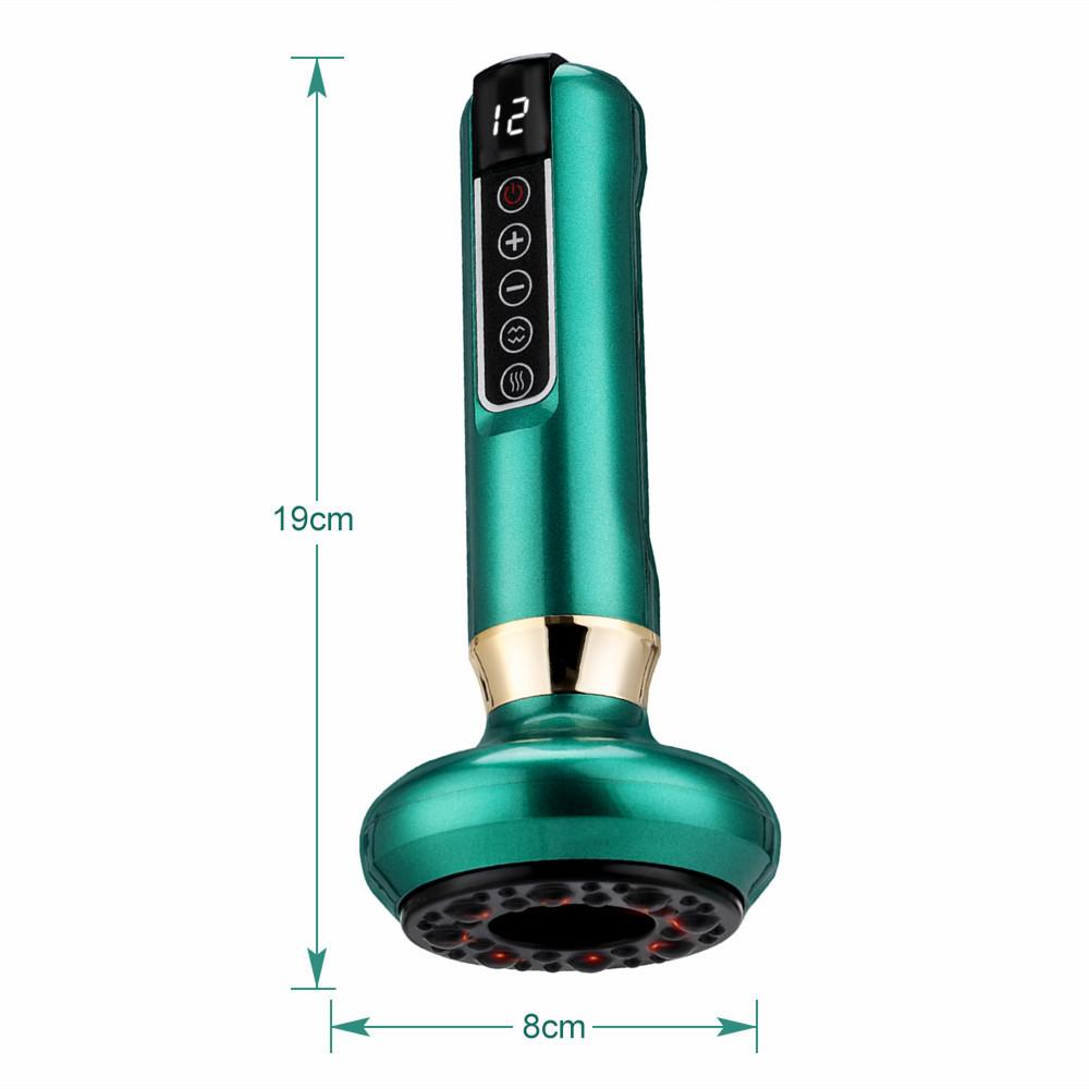 12 Levels Electric Cupping Body Massager Vacuum Suction Cupping Blood Circulation with Body Oil