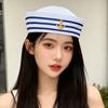 Navy Blue Yacht Captain Hat Boat Costume Scarf Sailor Hat Sailor Ship Cap  Party Hat