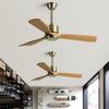 Nordic Style Smart Ceiling Fan with Light for Living Room, Bedroom, and Restaurant