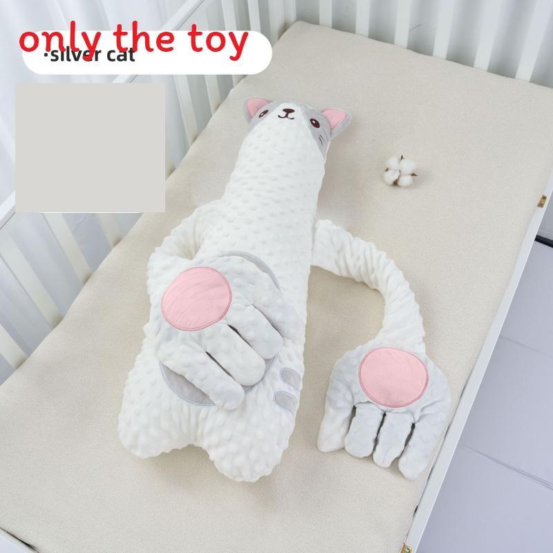 

Детская мультяшная плюшевая подушка в виде животного с функциями похлопывания и музыки для сна и успокоения Grey Cat