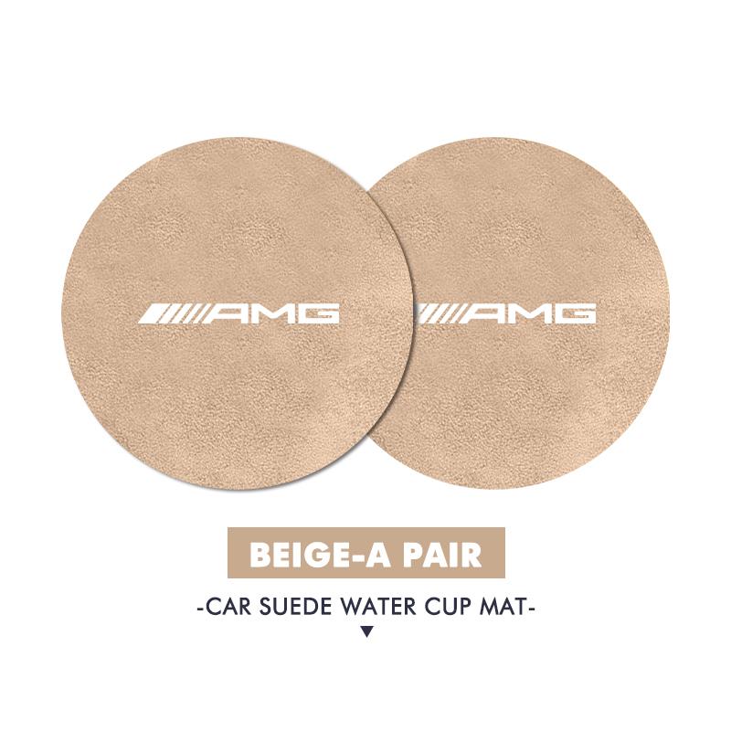 

Car Sticker 2pcs Universal Car Coaster Non-Slip Mat Water Cup Anti-Slip Pad For Mercedes Benz AMG A B C E S G Class W201 W210 W1