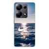 Phone Case - MANIACASE - Xiaomi Redmi Note 13 Pro 4G - Silicone - Flexible - Nike White Logo Sea Sun