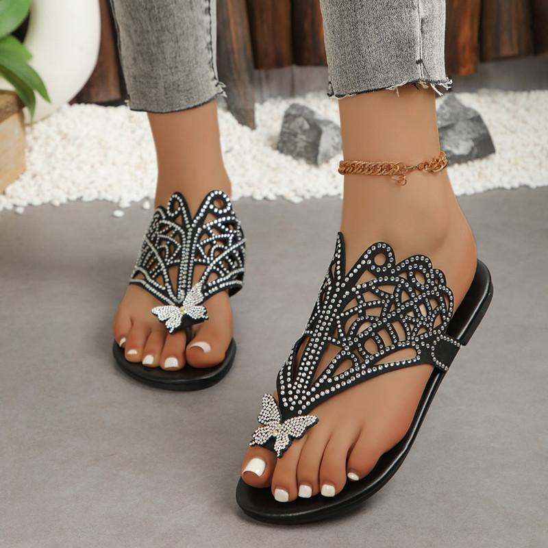 Spring and Summer Footwear Plus Size Sandals Comfortable Round-headed Soft-soled Flat-bottomed Beach Shoes Slippers Women's Shoes
