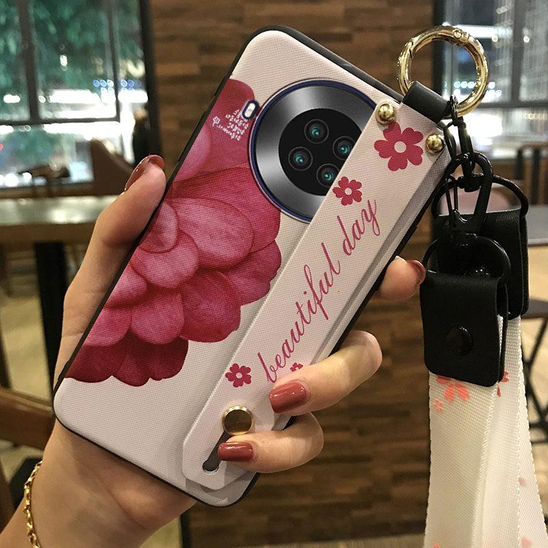 Silicone Fashion Design Phone Case For Cubot Note20 Durable Phone Holder Wrist Strap Back Cover Kickstand Waterproof