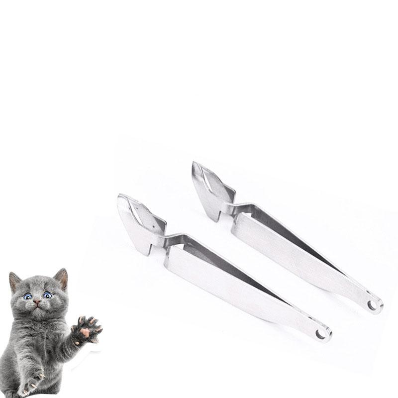 Clip 1 Stück Für Katze Stahlbehandlung Hund Haustier Gabel Pinzette 1 Zeckenwerkzeug Set In Entfernung Edelstahl Zubehör 2