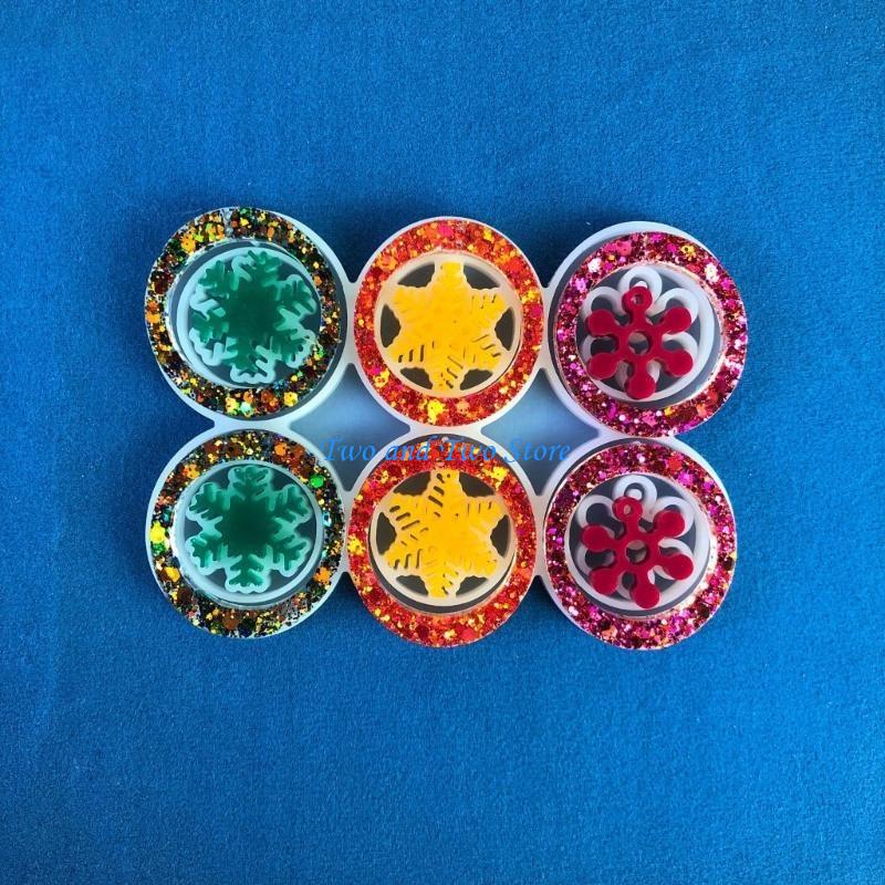 HX6F Jewelry Mould Silicone Resin Mold Christmas Snowflake Pendant Epoxy Resin Molds