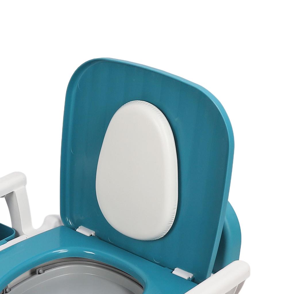 Commode for Adults Anti Slip Soft Padded High Load Capacity Commode Toilet with Garbage Bag