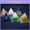 Pyramide Orgonite Unique Faite à la Main Avec Macadam de Cristal Naturel Pour une Décoration d'Intérieur Rayonnante