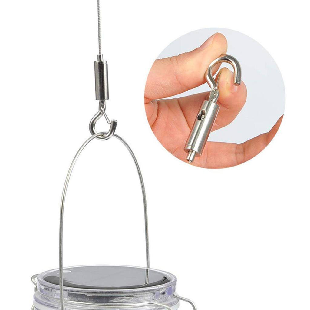 Stainless Steel Wire Rope with Safety Hook Heavy Duty Picture Hanging Hardware Metal Frame Hangers Load Bearing Suspension High Fast Delivery