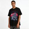 Full Throttle Motorcycle Club Themed Print Casual Tee Pure Cotton T-shirt