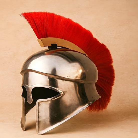 Wearable Ancient Greek Corinthian Helmet 18 Gauge Steel, Cosplay LARP Gift