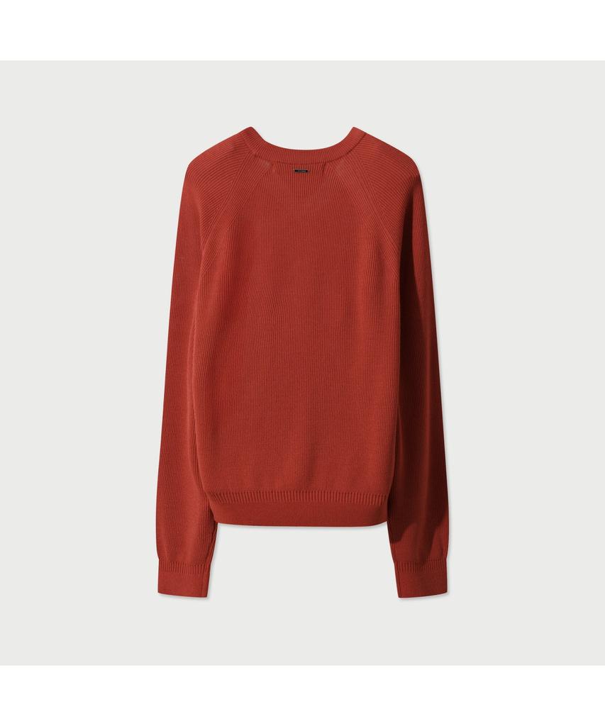 IRO Pulse Raglan Basic Long Sleeve Sweater - Red