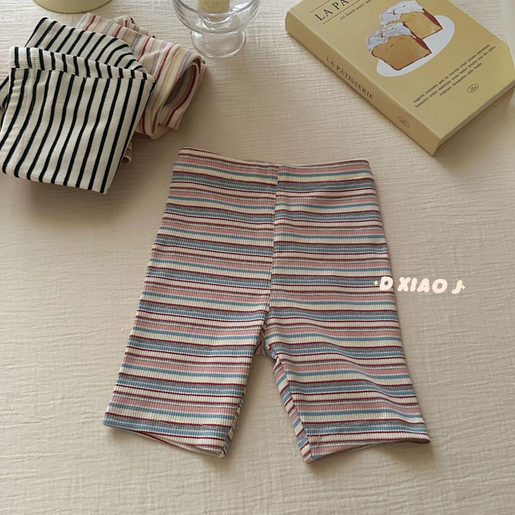 Children's Striped Leggings & Cycling Pants: Available In Large & Small Rolls for Girls & Babies, Korean Style.