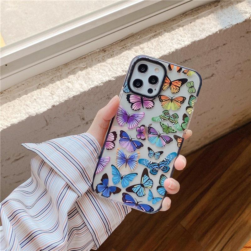 Ins wind color butterfly case iphone16 15 14ProMax 13 XS iPhone case