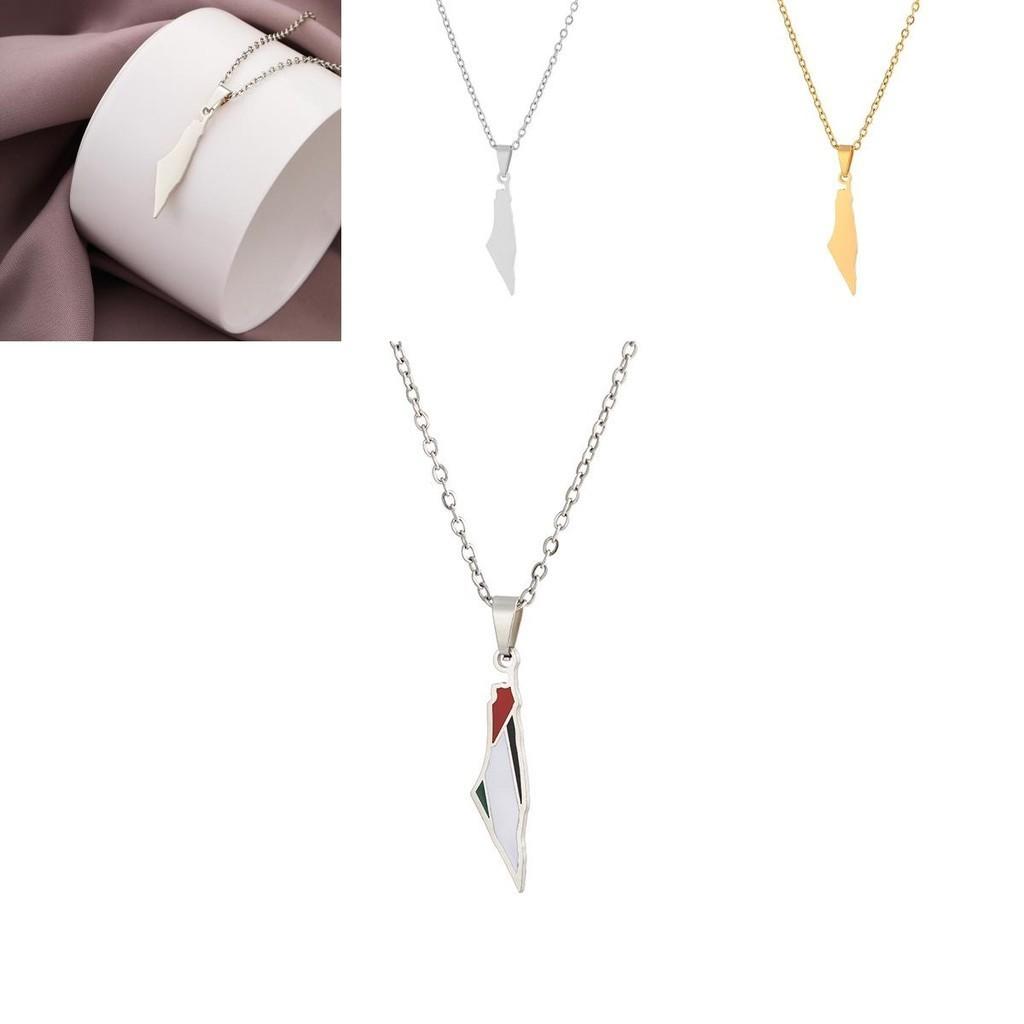 Collier Pendentif Tendance en Acier Inoxydable Pour E-commerce Transfrontalier En Europe Amérique Israël Et Palestine Design Géométrique