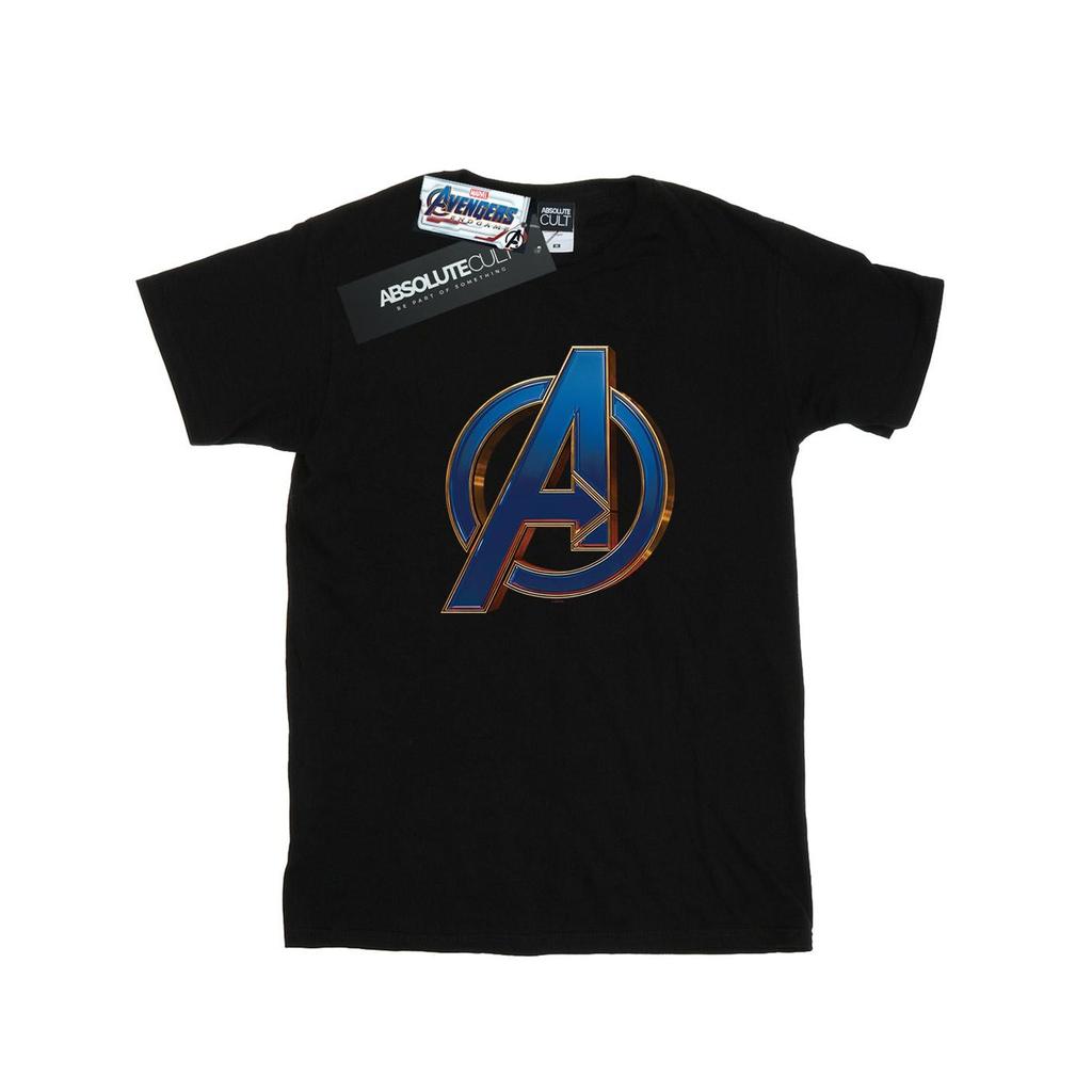 Marvel Womens/Ladies Avengers Endgame Heroic Logo Cotton Boyfriend T-Shirt