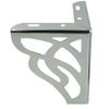 Metal furniture leg 13 cm, silver gloss
