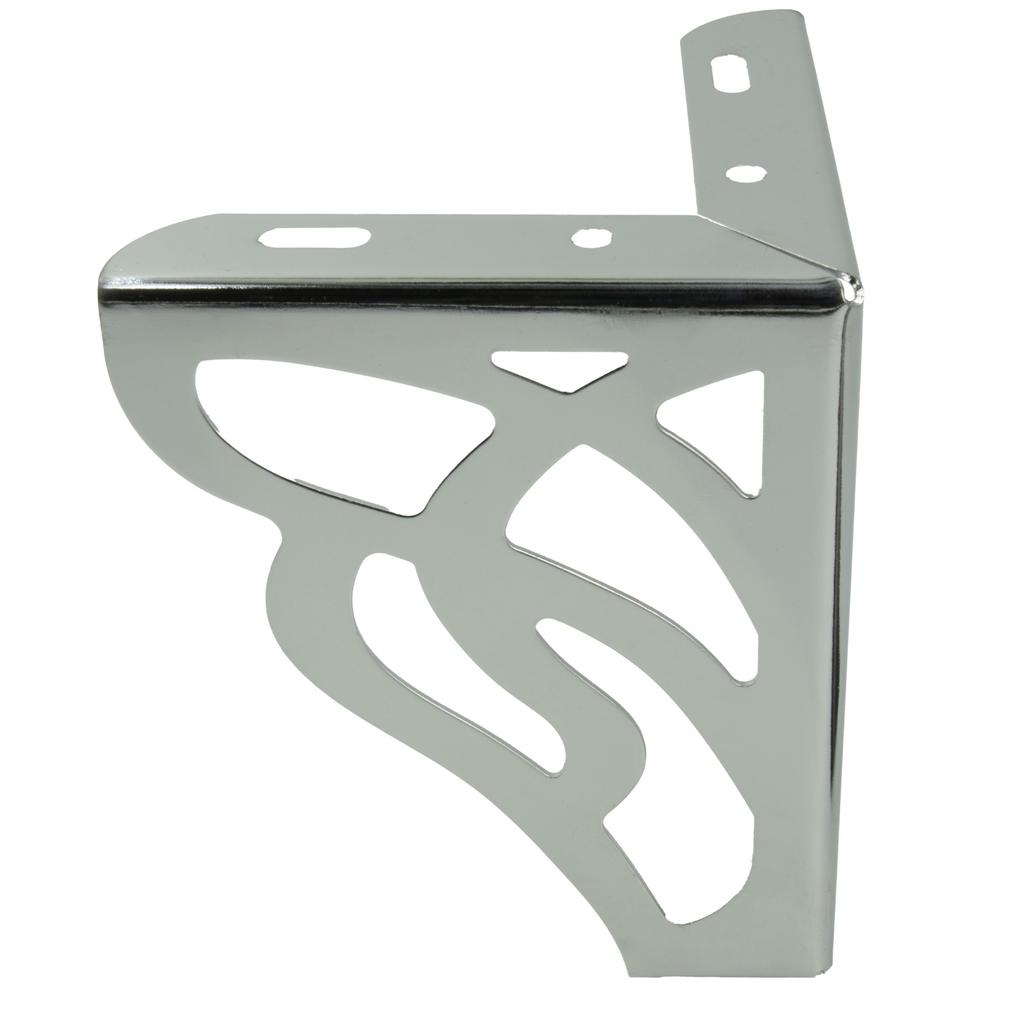 Metal furniture leg 13 cm, silver gloss