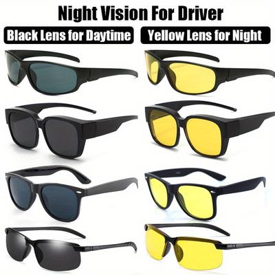 Occhiali da Sole per Visione Notturna Auto Sicurezza Guida Giorno Notte Uomo Donna Occhiali Antivento Unisex Occhiali da Sole Occhiali non polarizzati