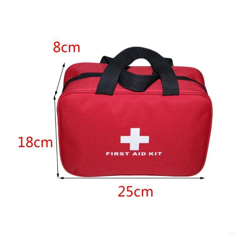 2025 New Red First Aid Bag Empty Travel Rescue First Responder Bag Pocket