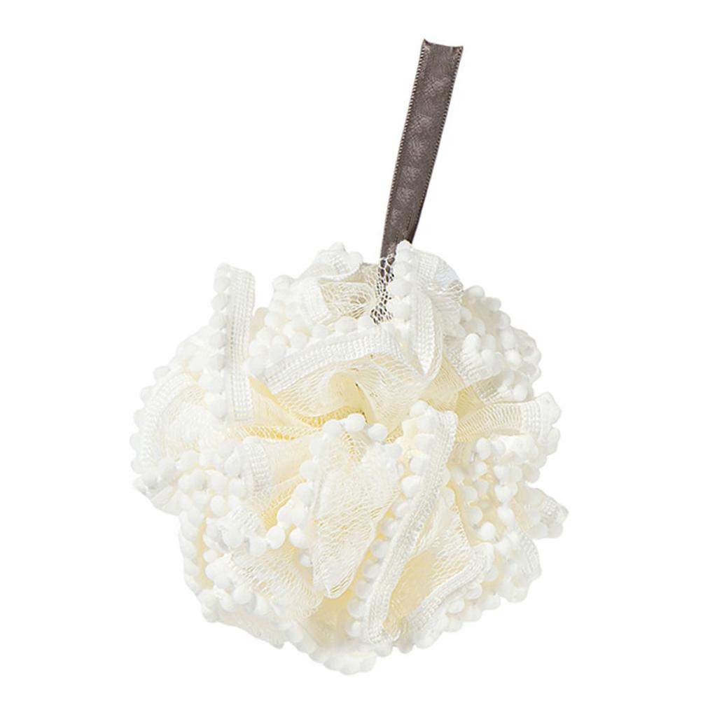 Bath Mesh Sponge Soft Exfoliating Large Rich Dense Foaming Mesh Shower Ball for Men Women Milky