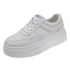Beautiful~ Popular thick-soled little white girls spring and summer 2025 new versatile heightening board shoes round head shoes children