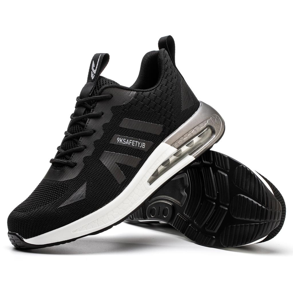 JB9192 Mode Neue Outdoor Industrie Sicherheitsschuhe Hoher Rückprall Bequem Rutschfest Sicherheitsschuhe Schwarz Mesh Herrenschuhe