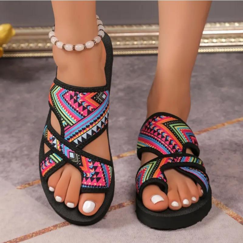 New Color Platform Slippers Large Size Ethnic Style Comfortable Fashion Beach Slippers