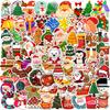 10/30/50/100pcs Christmas Cartoon Graffiti Stickers Cute Santa Claus Sticker Waterproof DIY Laptop Luggage Phone Decals Toy Gift