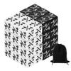 Uxcell 48-Piece Magic Dice Counter Acrylic D6 Life Token Dice Set with Pouch for Standard Card Games, White and Black