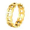 New Year's Lucky Lucky Lucky Copper Coin Ring Titanium Steel Electroplating Stacked Ring Women's Niche Non-Fading Accessories