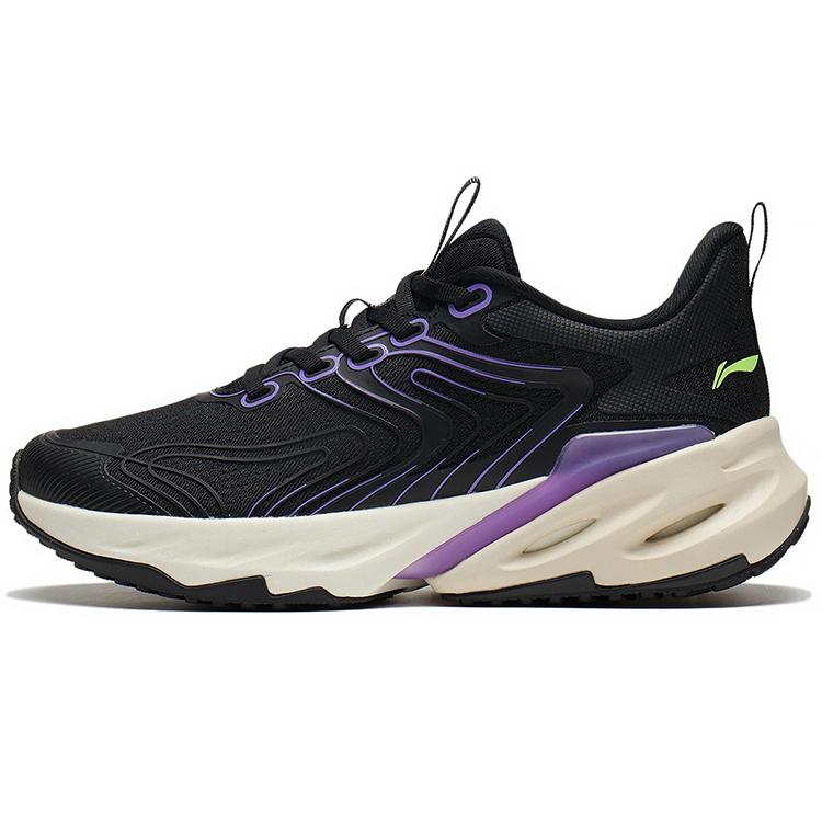 LiNing Rebound Cushioning Breathable Abrasion Resistant Slip Resistant Low Top Running Shoes Women's Black