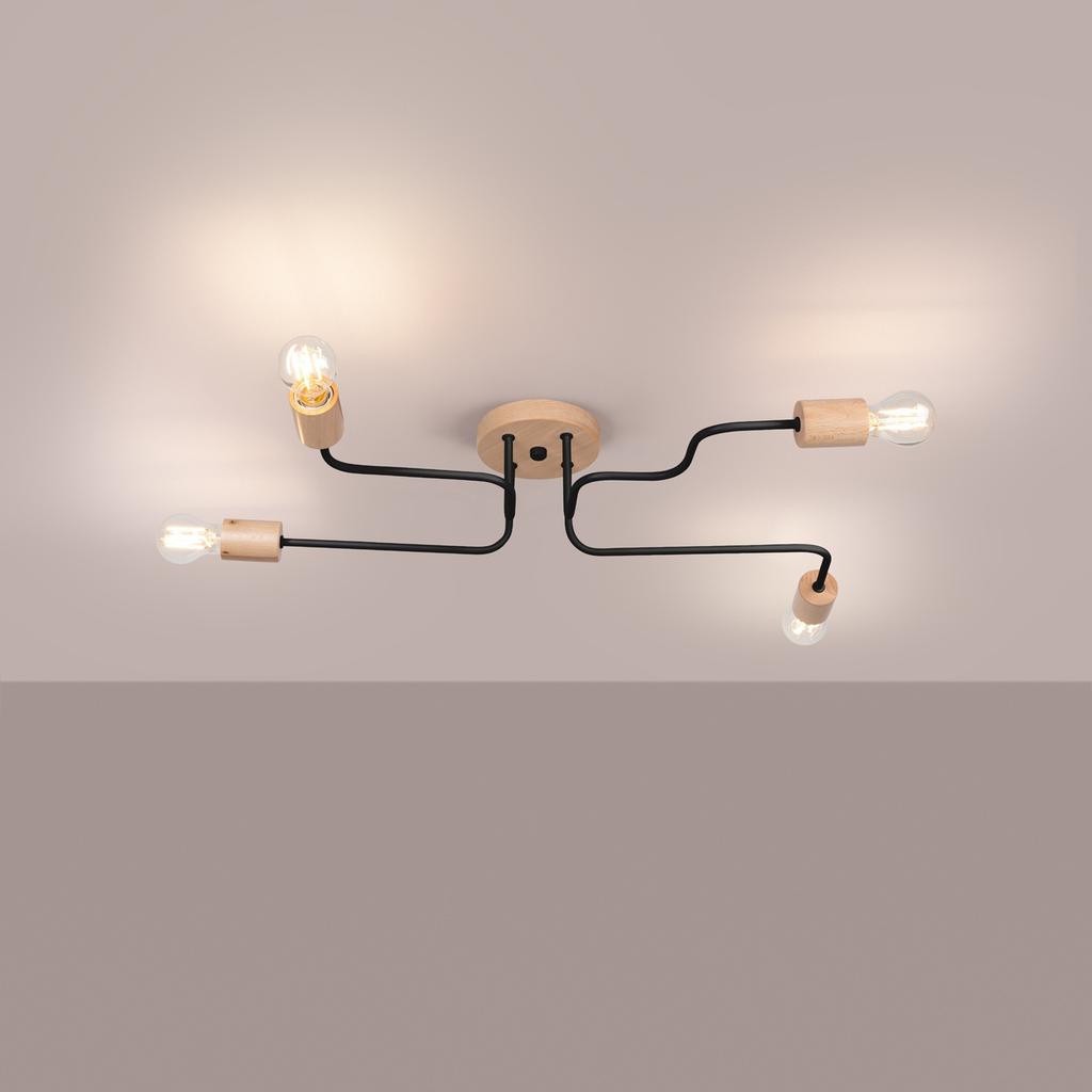 Timbo 4 Chandelier Black
