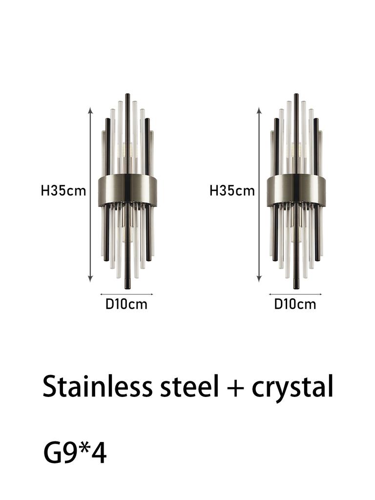 Modern Gold/Black Luxury Crystals Wall Sconce Lights,lustre hotel,Hallways,Bedrooms Other Home Decor,Outdoor Indoor Night Light