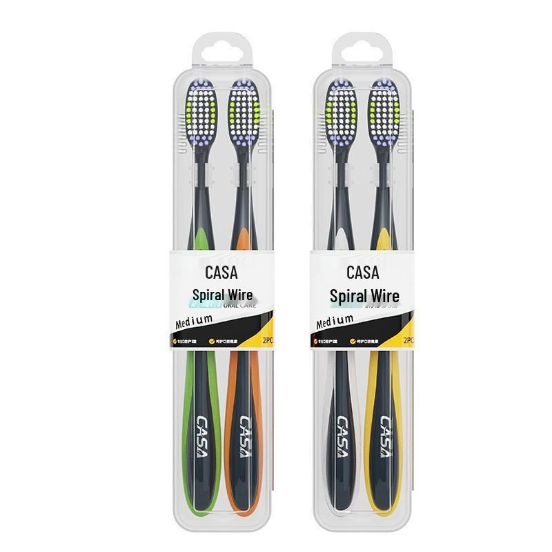 Dual-Use Soft Bristle Toothbrush & Tongue Scraper for Adults – Oral Cleaner