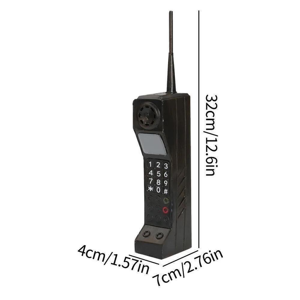 Retro Mobile Brick Phone Model Old Classic Design 80'S 90'S Brick Cell Phone Decoration Crafts Old-Fashioned Metal Vintage