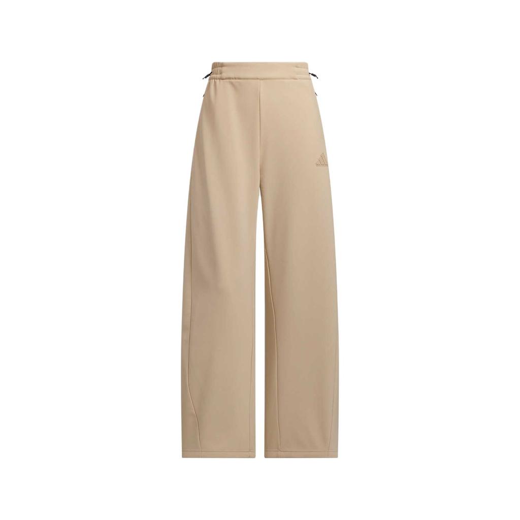adidas Women's Knit Wide Leg Pants Beige JM8866
