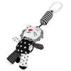 Baby Hanging Rattle Toys Black and White Stripe Stroller Plush Wind Chimes Toys for Infants Car Bed CribLion