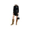Karl Lagerfeld Outdoor Commuting Party Light Luxury FW24 Silver Cat Pullover Wool Sweater Women Sweater Black K27L2329