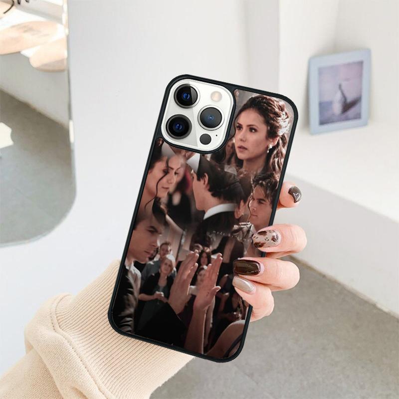 Elena Damon The Vampire Diaries Handyhülle Für iPhone 17 Air 16 15 14 11 12 13 Pro MAX Plus Hülle Cover Schale