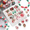 1pc/bag Christmas Series Glazed Colored Hand-Painted Beads DIY Bracelet Necklace Earrings Jewelry Accessories