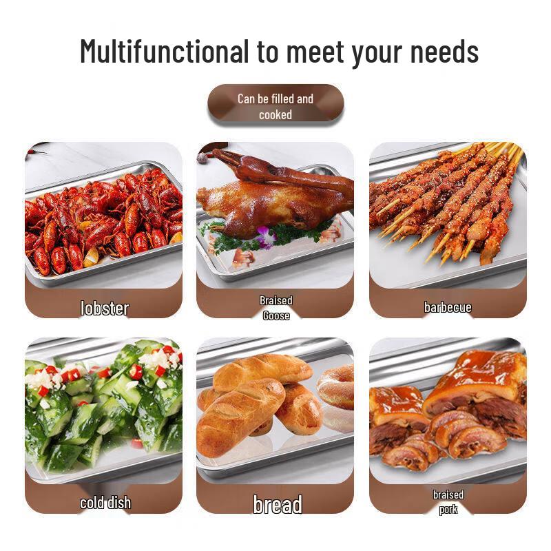 Zhebu 304 Stainless Steel Rectangular Tray