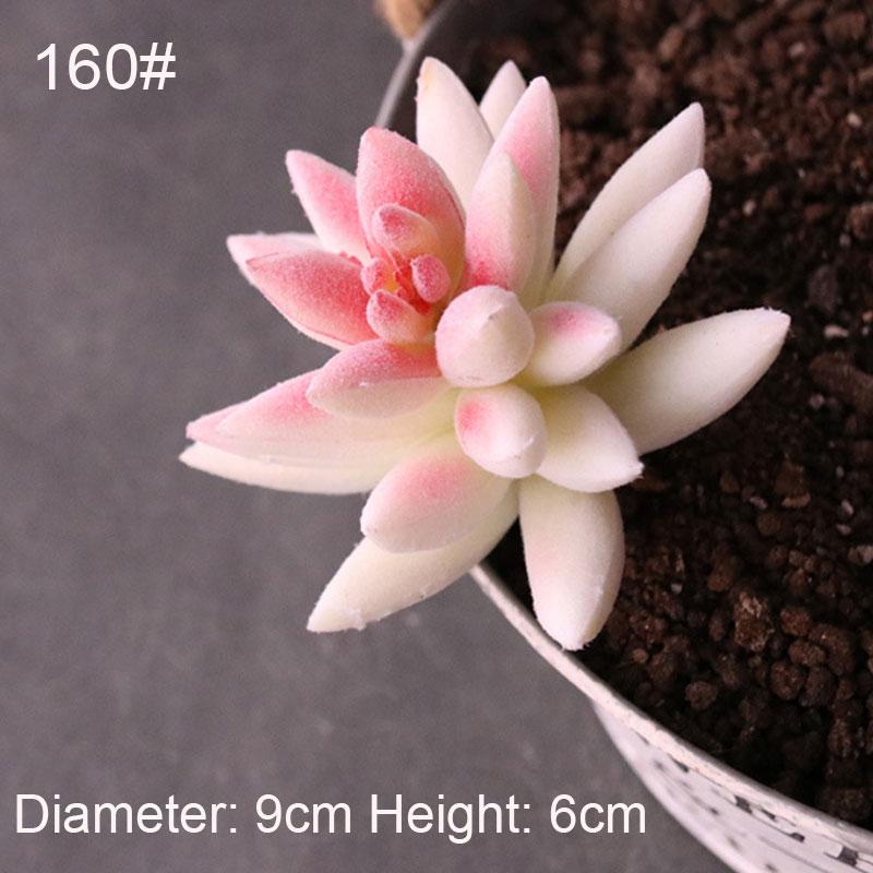 Konstgjorda Suckulenter Växter Vit Rosa Grön Plast Falska Växter Landskap Bonsai plantas artificiales Hem Trädgård Dekoration