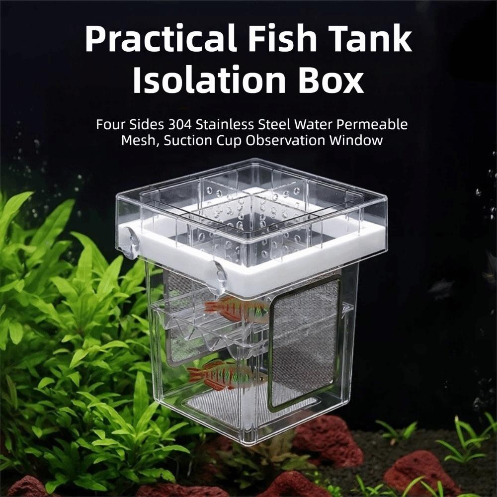 Detachable Fish Breeding Isolation Box Floating Guppy Breeder Box Fish Tank Divider Aquarium
