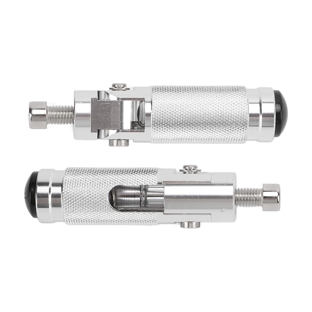 Uniwersalny Motocyklowy Składany Stopień Pedał Ze Stopu Aluminium Wymiana Podnóżka Srebrny