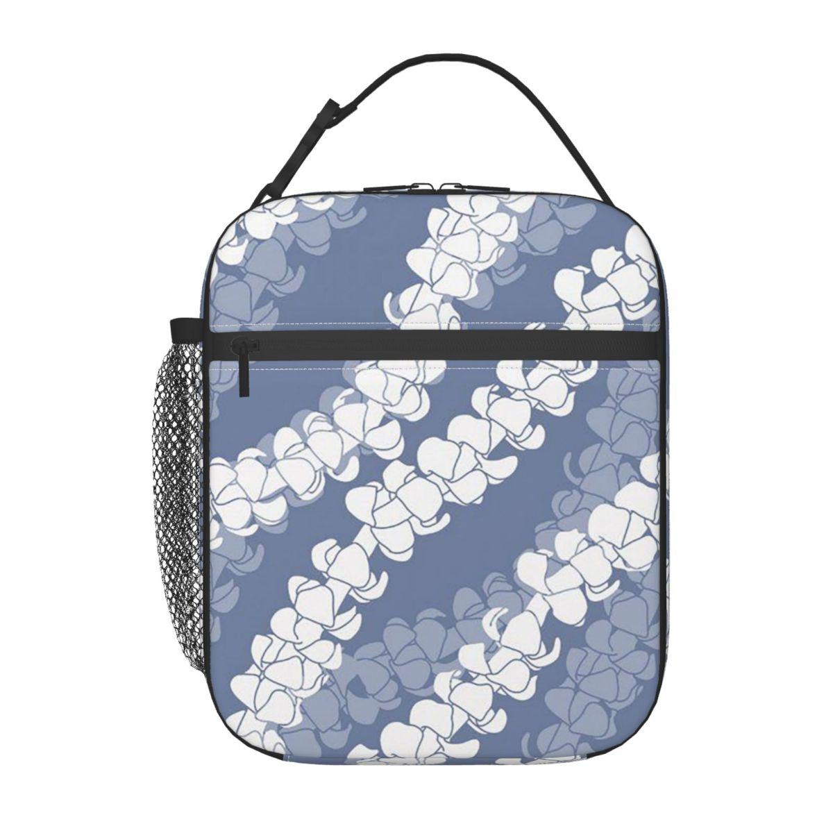 

Puakenikeni Single Leis On Turquoise Insulated Lunch Bag for Women Children Portable Food Boxes Thermal Lunch Box Tote One Size